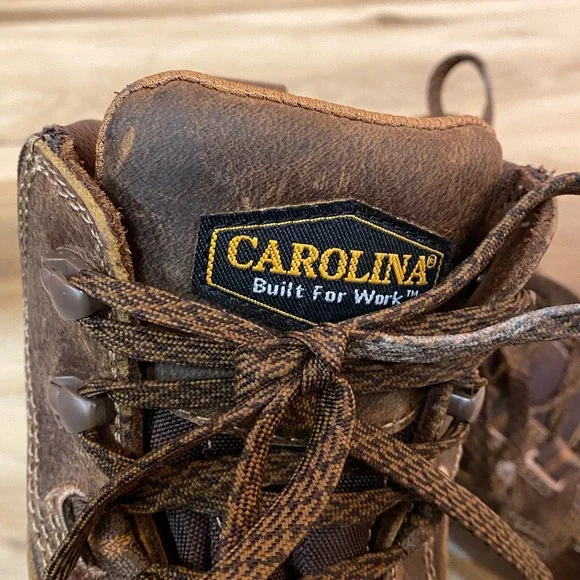 Carolina Waterproof Moc Toe Work Boots Brown Leather EH SR Mens 9.5D CA5593 - Picture 5 of 11